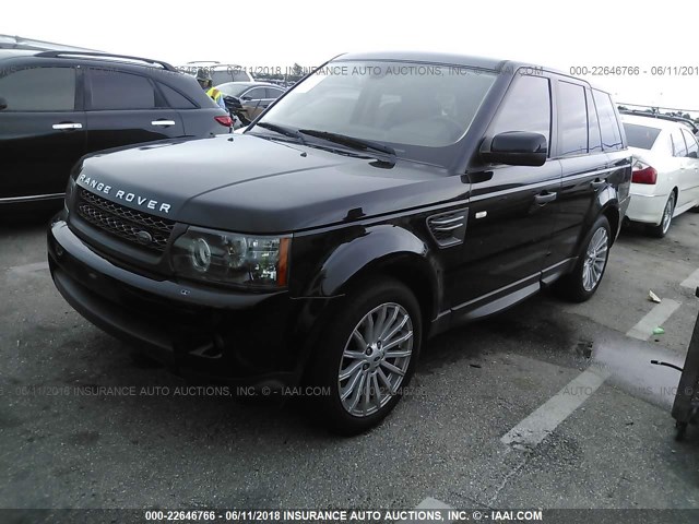 SALSF2D42BA711530 - 2011 LAND ROVER RANGE ROVER SPORT HSE BLACK photo 2