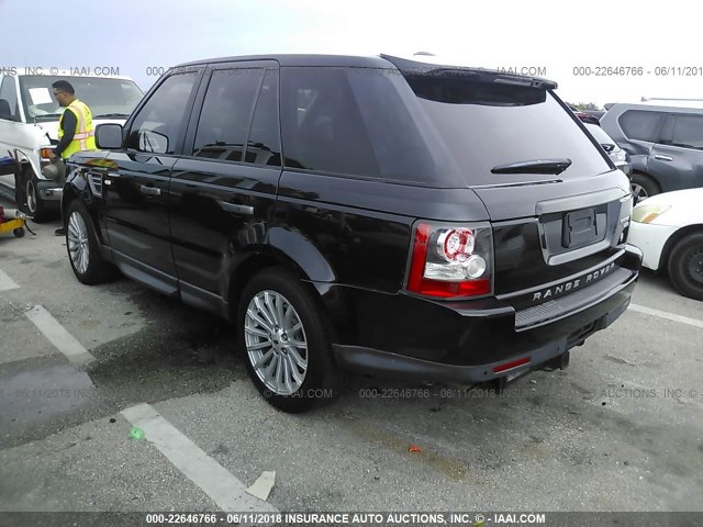 SALSF2D42BA711530 - 2011 LAND ROVER RANGE ROVER SPORT HSE BLACK photo 3