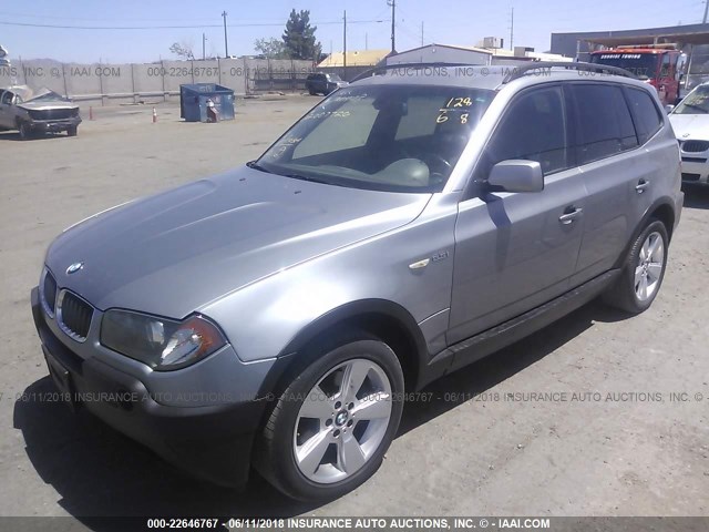 WBXPA73484WB20334 - 2004 BMW X3 2.5I SILVER photo 2