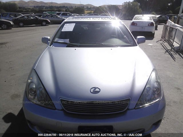 JTHBA30GX55082722 - 2005 LEXUS ES 330 SILVER photo 6