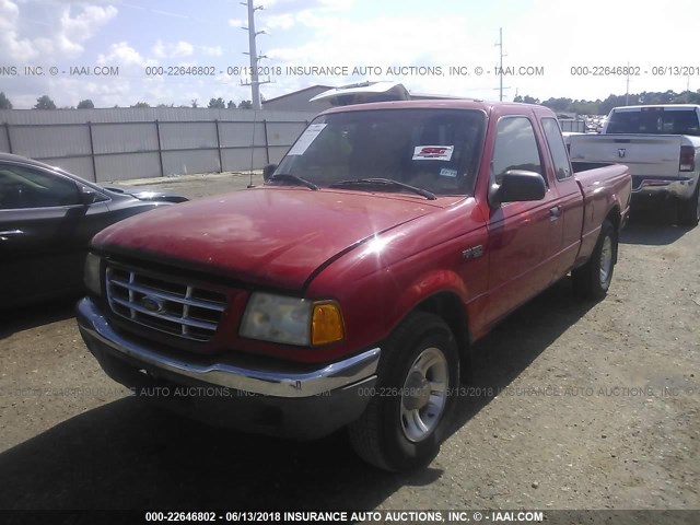 1FTYR14U01PA86835 - 2001 FORD RANGER SUPER CAB RED photo 2