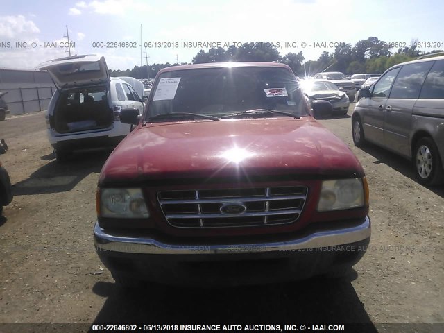 1FTYR14U01PA86835 - 2001 FORD RANGER SUPER CAB RED photo 6