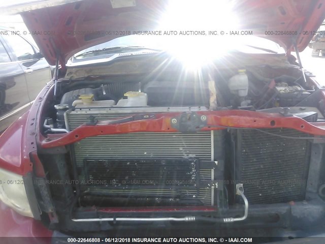 1D7HA18N25S270421 - 2005 DODGE RAM 1500 ST/SLT RED photo 10