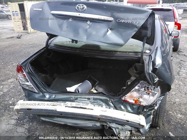 4T1BE32K12U507698 - 2002 TOYOTA CAMRY LE/XLE/SE მწვანე ფოტო 6