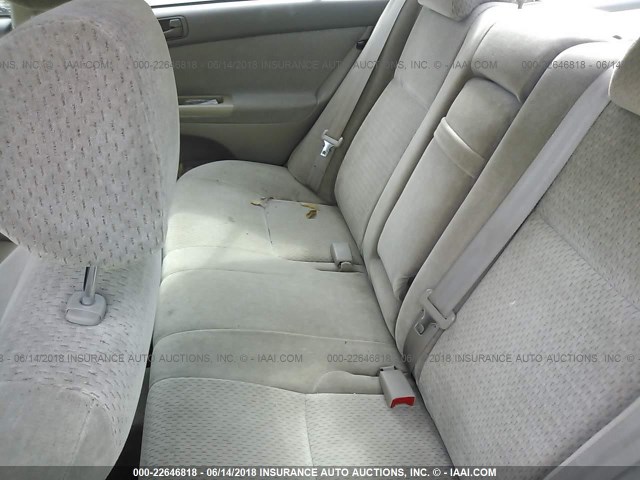 4T1BE32K12U507698 - 2002 TOYOTA CAMRY LE/XLE/SE მწვანე ფოტო 8