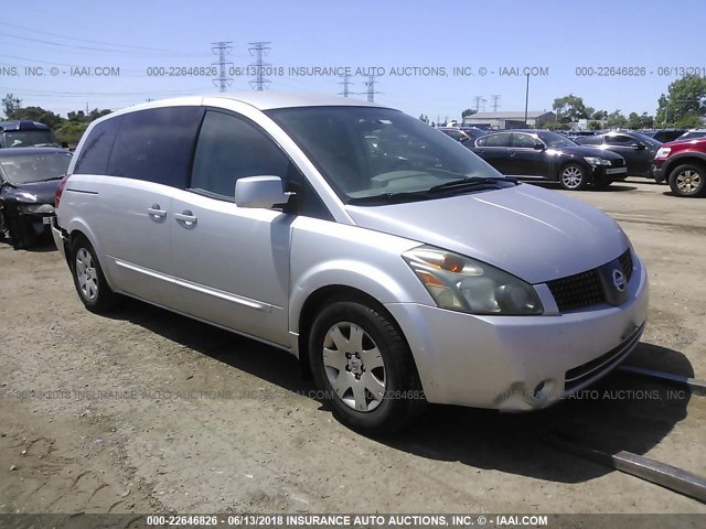 5N1BV28U54N324546 - 2004 NISSAN QUEST S/SE/SL SILVER photo 1