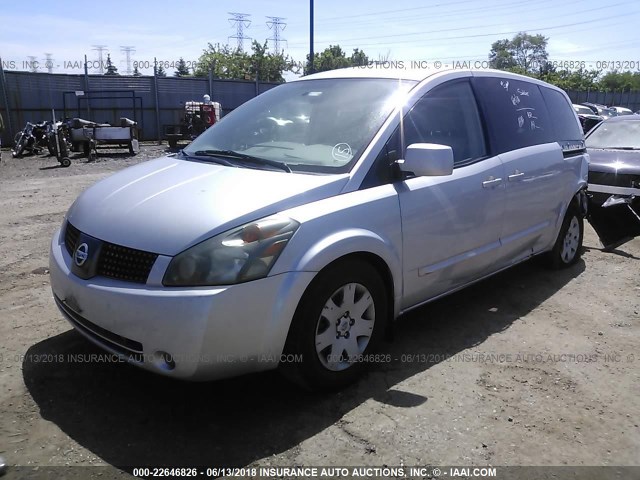 5N1BV28U54N324546 - 2004 NISSAN QUEST S/SE/SL SILVER photo 2