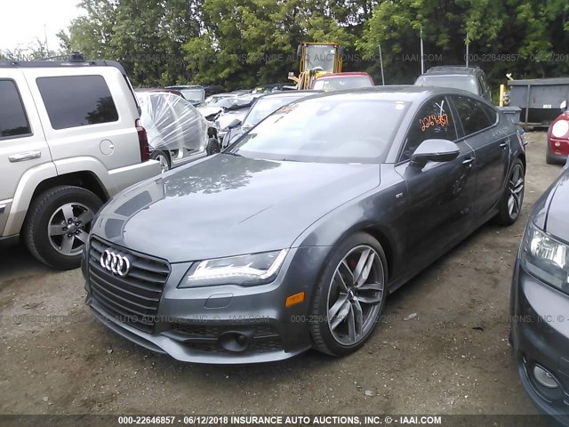 WAU2MAFC5EN062876 - 2014 AUDI A7 PRESTIGE GRAY photo 2