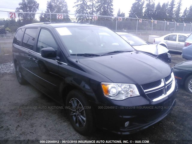 2C4RDGCG3HR808065 - 2017 DODGE GRAND CARAVAN SXT BLACK photo 1