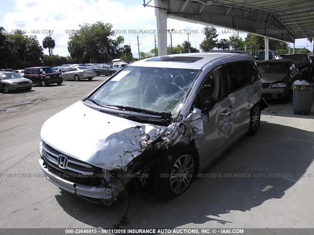 5FNRL5H64DB037547 - 2013 HONDA ODYSSEY EXL ვერცხლისფერი ფოტო 6