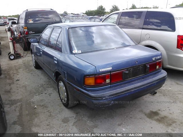 JM1BG2266M0269885 - 1991 MAZDA PROTEGE LX BLUE photo 3