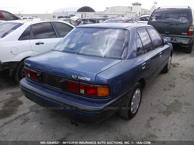 JM1BG2266M0269885 - 1991 MAZDA PROTEGE LX BLUE photo 4