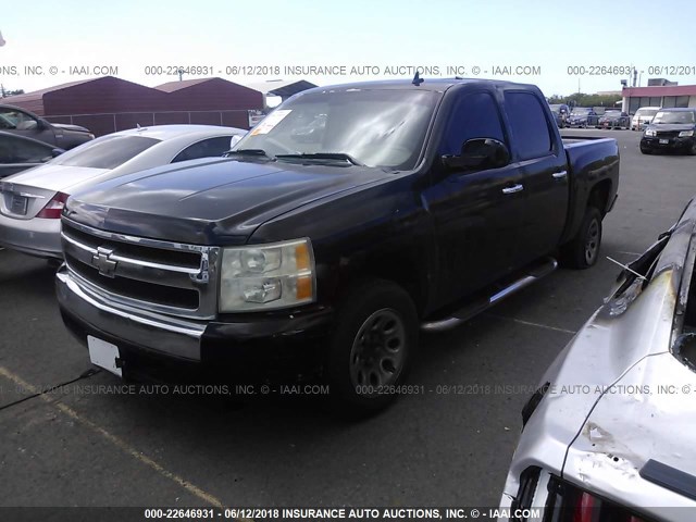 2GCEC13C071616739 - 2007 CHEVROLET SILVERADO C1500 CREW CAB BLACK photo 2