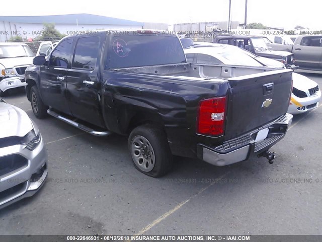 2GCEC13C071616739 - 2007 CHEVROLET SILVERADO C1500 CREW CAB BLACK photo 3