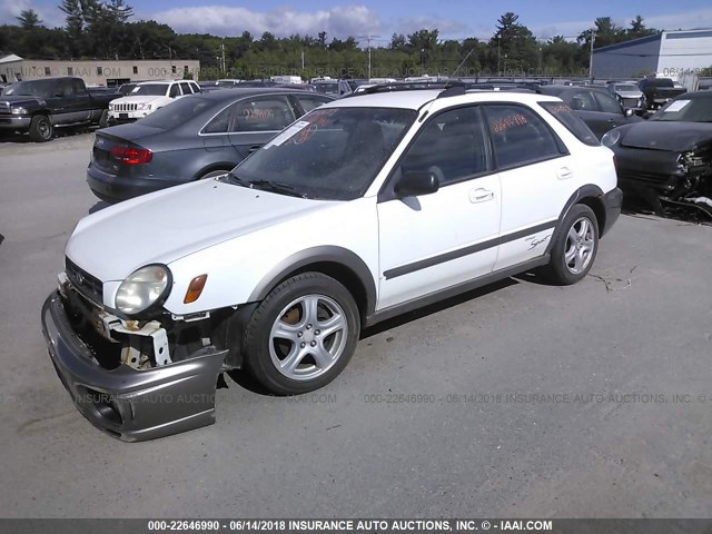 JF1GG68513H808334 - 2003 SUBARU IMPREZA OUTBACK SPORT WHITE photo 2