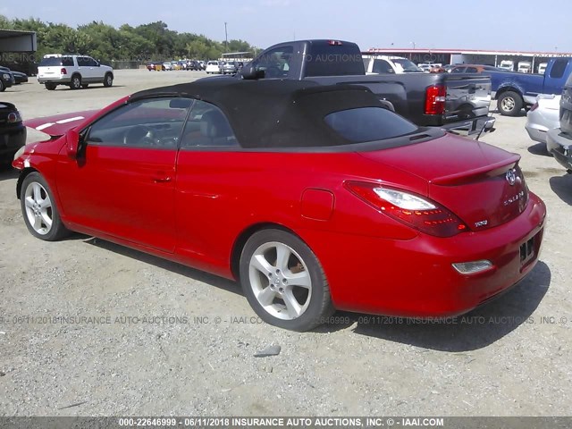 4T1FA38P17U123833 - 2007 TOYOTA CAMRY SOLARA SE/SLE RED photo 3