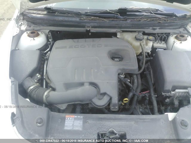 1G1ZC5E18BF305008 - 2011 CHEVROLET MALIBU 1LT WHITE photo 10
