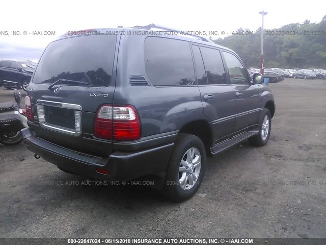 JTJHT00W353553081 - 2005 LEXUS LX 470 BLUE photo 4