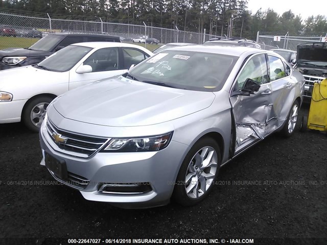 1G1145S34HU185664 - 2017 CHEVROLET IMPALA PREMIER SILVER photo 2