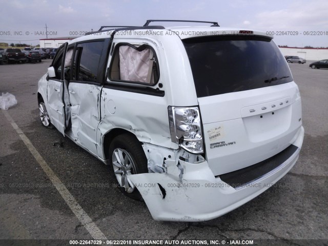 2C4RDGCG3GR380576 - 2016 DODGE GRAND CARAVAN SXT WHITE photo 3