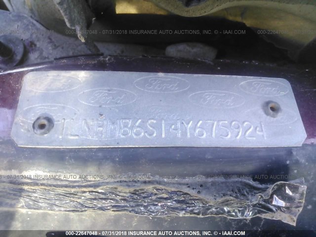 1LNHM86S14Y675924 - 2004 LINCOLN LS 栗色 照片 9