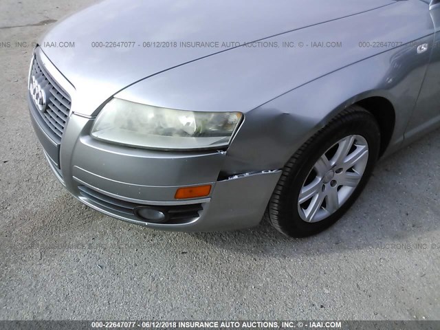 WAUAH74F16N110942 - 2006 AUDI A6 3.2 GRAY photo 6