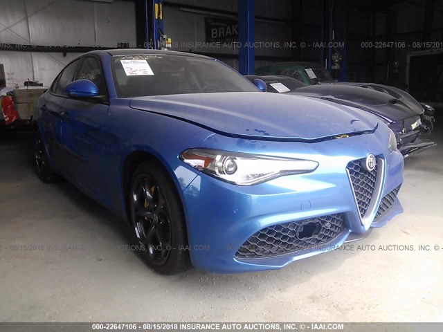 ZARFAEEN8J7572358 - 2018 ALFA ROMEO GIULIA TI Q4 BLUE photo 1