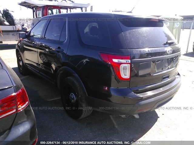 1FM5K8AR1DGC53879 - 2013 FORD EXPLORER POLICE INTERCEPTOR BLACK photo 3