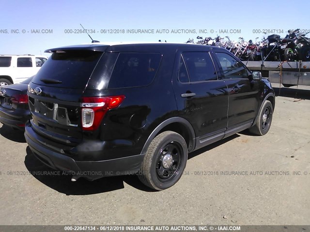 1FM5K8AR1DGC53879 - 2013 FORD EXPLORER POLICE INTERCEPTOR BLACK photo 4