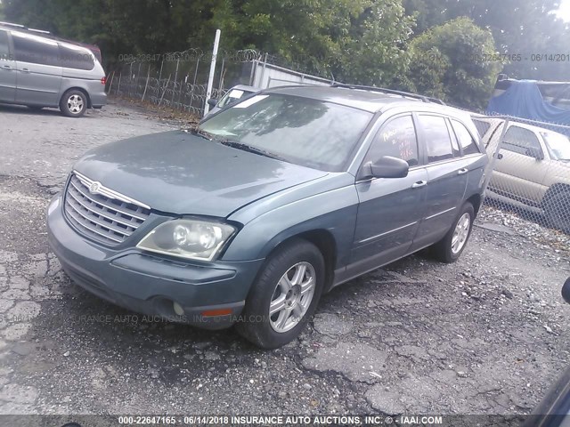 2C4GM68495R578964 - 2005 CHRYSLER PACIFICA TOURING BLUE photo 2