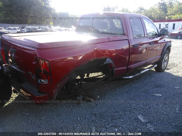 1D7HU18D35S202434 - 2005 DODGE RAM 1500 ST/SLT RED photo 4