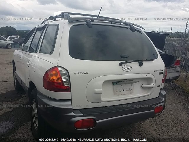 KM8SC73E24U770985 - 2004 HYUNDAI SANTA FE GLS/LX WHITE photo 3