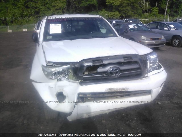 5TETX4CN1AZ687627 - 2010 TOYOTA TACOMA ACCESS CAB WHITE photo 6