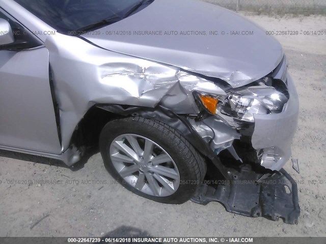 4T4BF1FK2DR312875 - 2013 TOYOTA CAMRY L/SE/LE/XLE SILVER photo 6