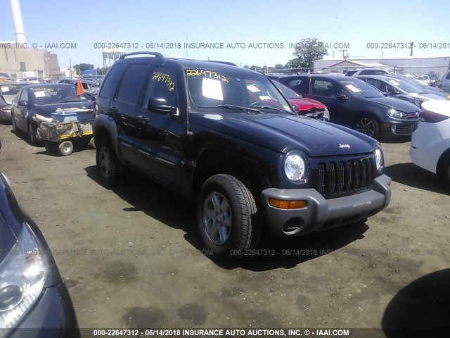 1J4GL48K43W671508 - 2003 JEEP LIBERTY SPORT/FREEDOM შავი ფოტო 1