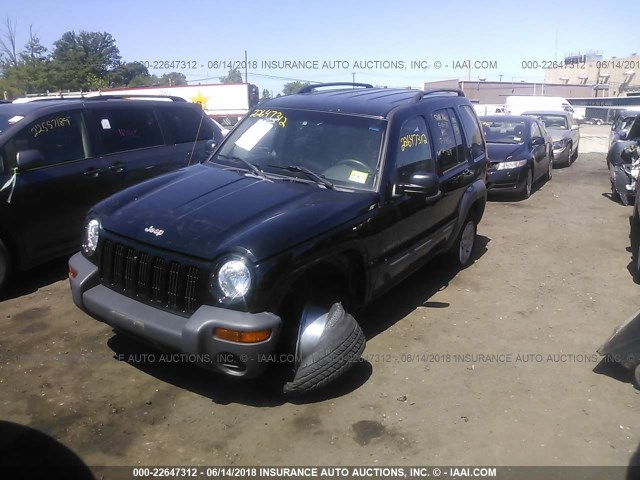 1J4GL48K43W671508 - 2003 JEEP LIBERTY SPORT/FREEDOM შავი ფოტო 2