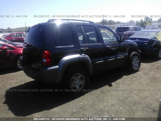 1J4GL48K43W671508 - 2003 JEEP LIBERTY SPORT/FREEDOM BLACK photo 4