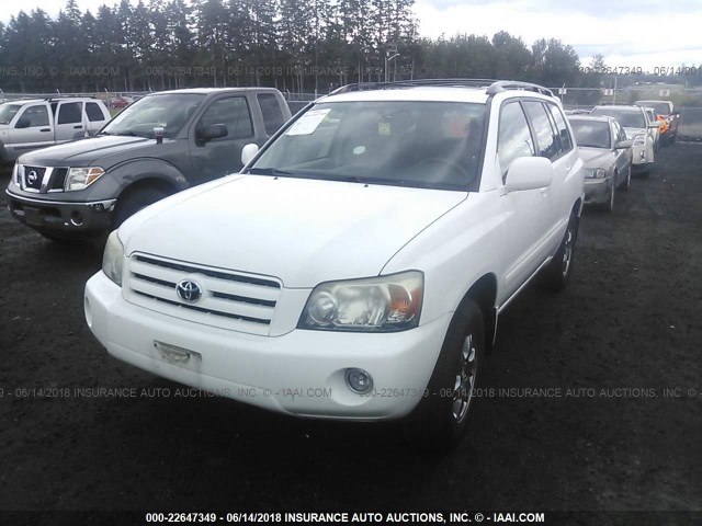 JTEHP21A570189347 - 2007 TOYOTA HIGHLANDER SPORT WHITE photo 2