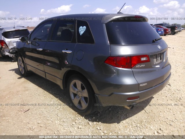 5J8TB18568A006941 - 2008 ACURA RDX TECHNOLOGY GRAY photo 3