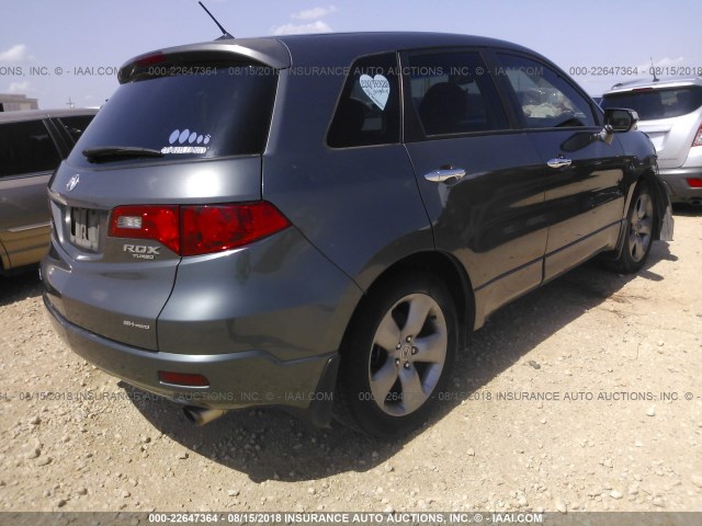 5J8TB18568A006941 - 2008 ACURA RDX TECHNOLOGY GRAY photo 4