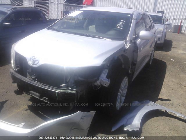 4T3BA3BB4AU009481 - 2010 TOYOTA VENZA SILVER photo 2