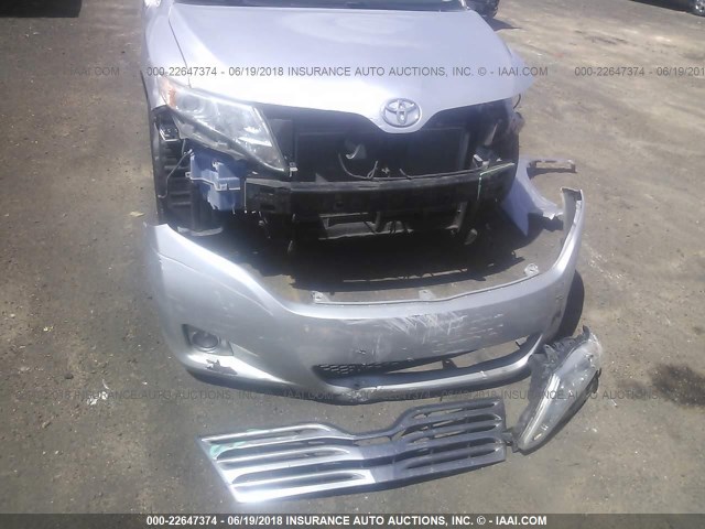 4T3BA3BB4AU009481 - 2010 TOYOTA VENZA SILVER photo 6