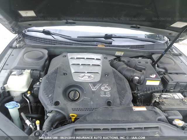 KMHFC46F96A118180 - 2006 HYUNDAI AZERA SE/LIMITED GRAY photo 10