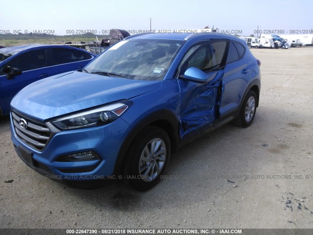 KM8J33A40GU209557 - 2016 HYUNDAI TUCSON LIMITED/SPORT AND ECO/SE BLUE photo 2