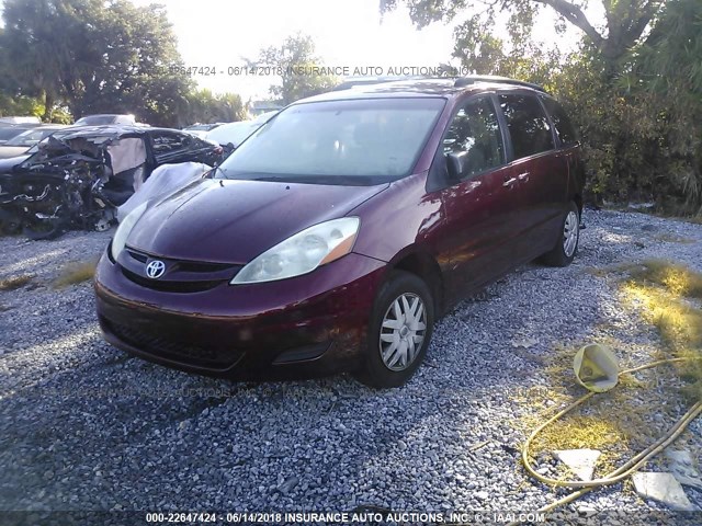 5TDZA23C76S464818 - 2006 TOYOTA SIENNA CE/LE RED photo 2