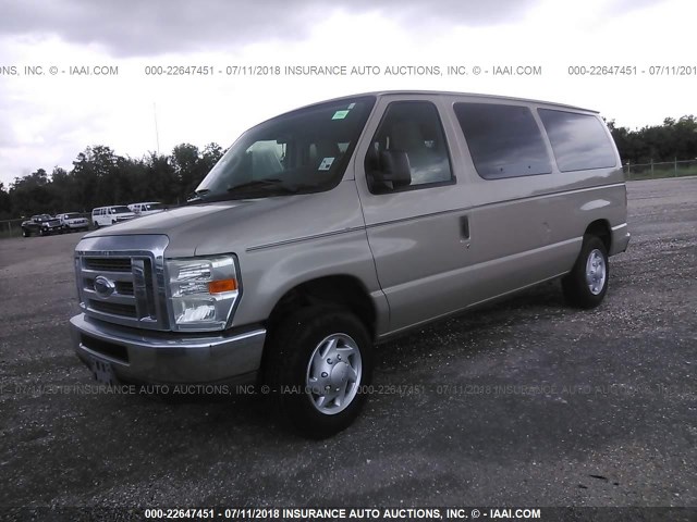 1FMNE1BW6BDA45241 - 2011 FORD ECONOLINE E150 WAGON GOLD photo 2