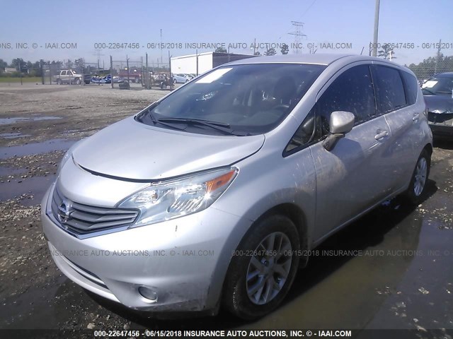 3N1CE2CP0GL404726 - 2016 NISSAN VERSA NOTE S/S PLUS/SV/SL/SR SILVER photo 2