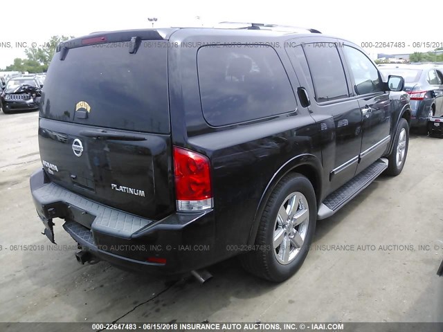 5N1AA0NF0BN619777 - 2011 NISSAN ARMADA PLATINUM BLACK photo 4