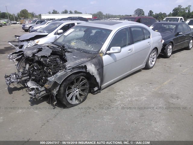 WBAHL83526DT01173 - 2006 BMW 750 I SILVER photo 2