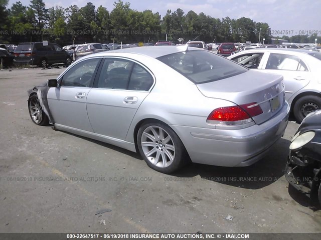 WBAHL83526DT01173 - 2006 BMW 750 I SILVER photo 3